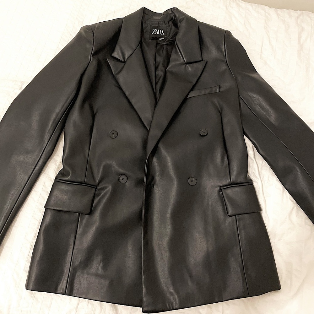 Faux leather jacket/blazer